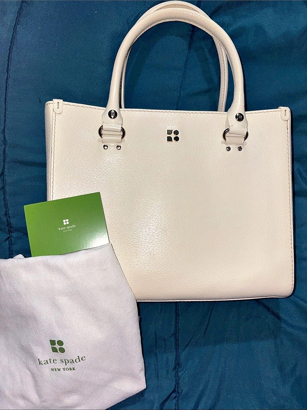 Kate Spade New York Wellesley "Quinn" tote w/ card & Dusty
